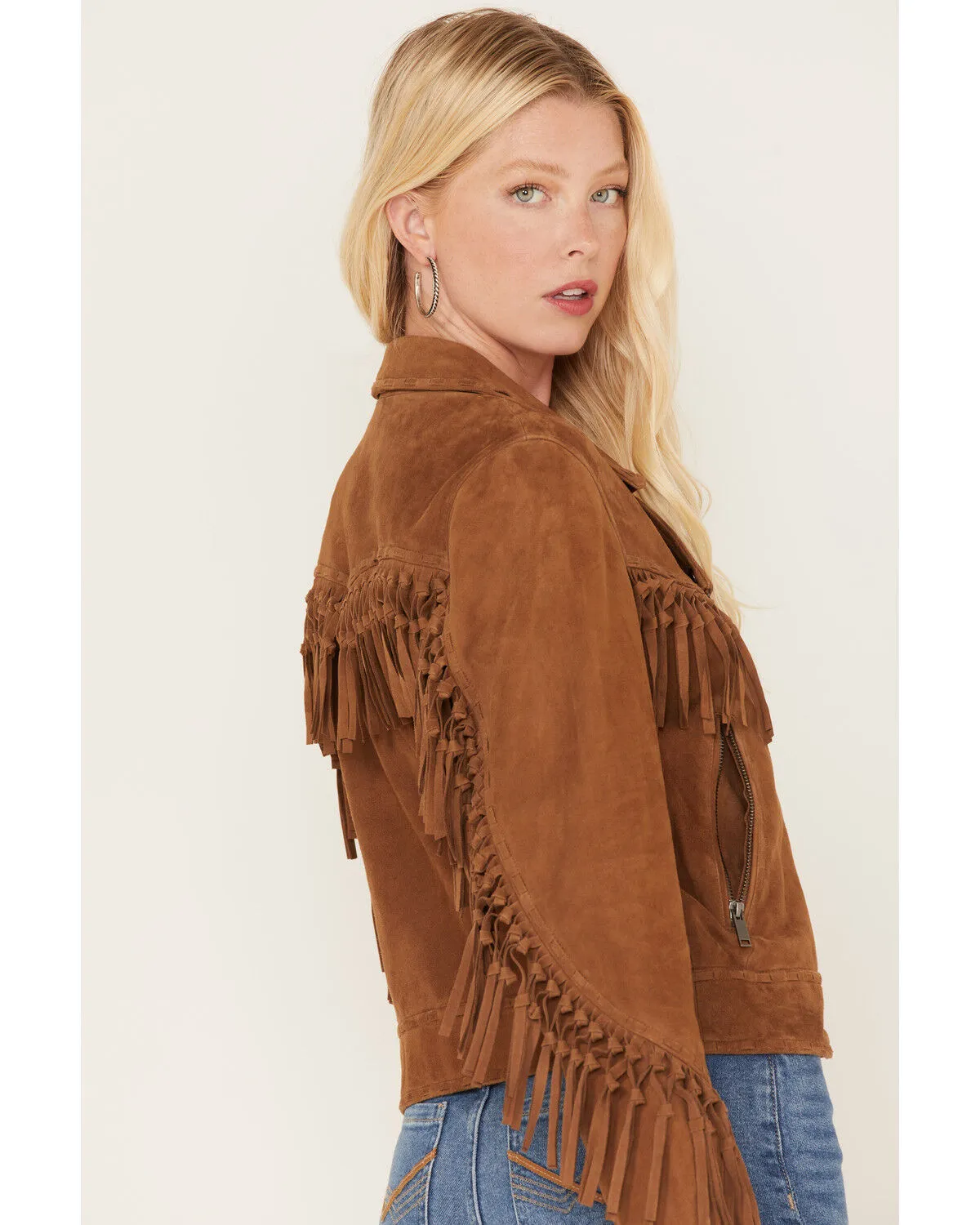 Product Name:  Idyllwind Women's Braided Leather Zip Moto Jacket