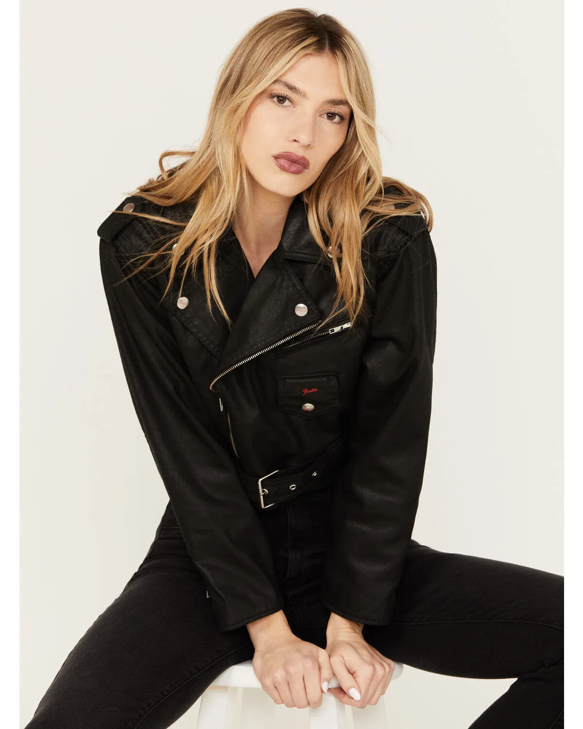 Product Name:  Wrangler X Fender Women's Cropped Moto Jacket