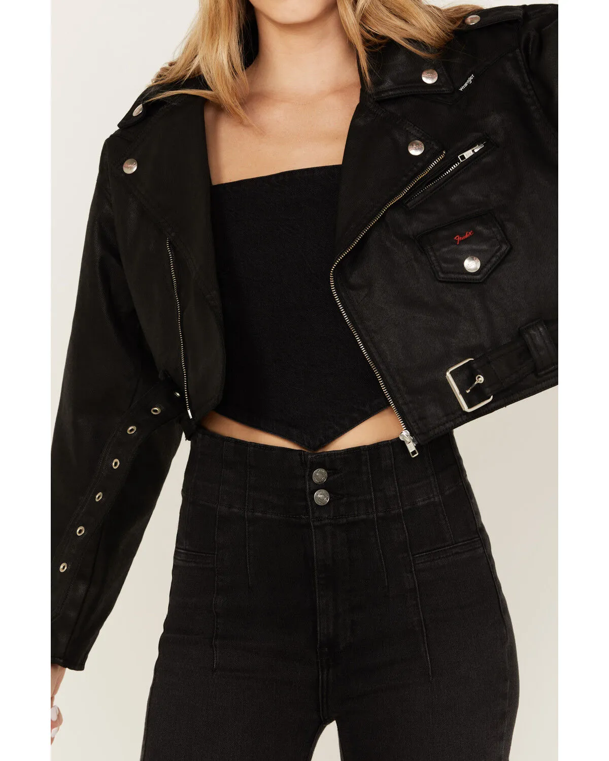 Product Name:  Wrangler X Fender Women's Cropped Moto Jacket