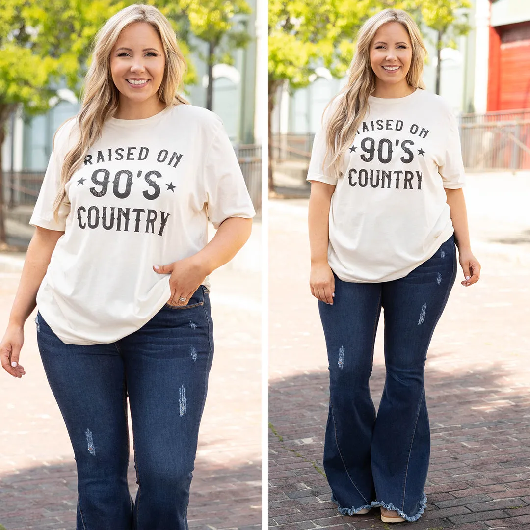 Raised On 90's Country Tee, Natural