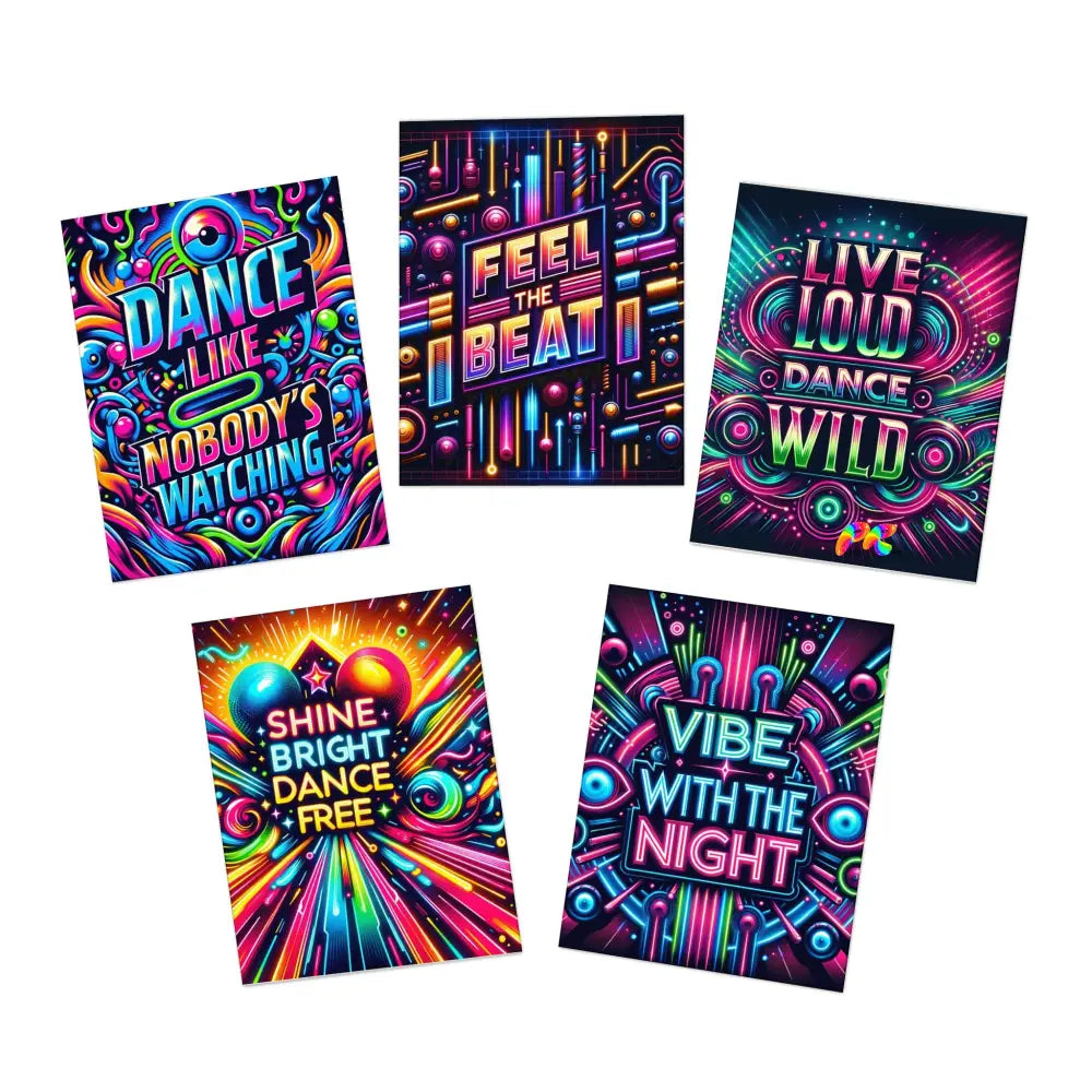 Rave Multi-Design Greeting Cards (5-Pack)