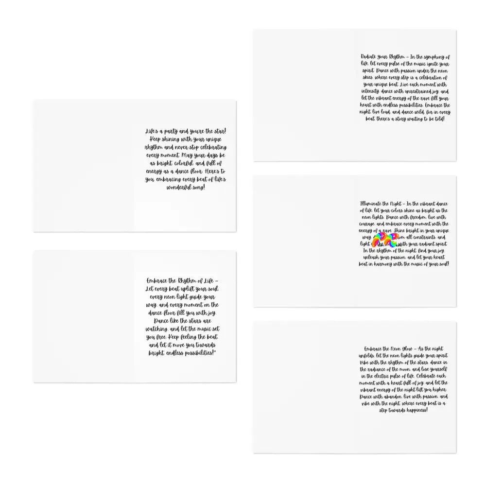 Rave Multi-Design Greeting Cards (5-Pack)