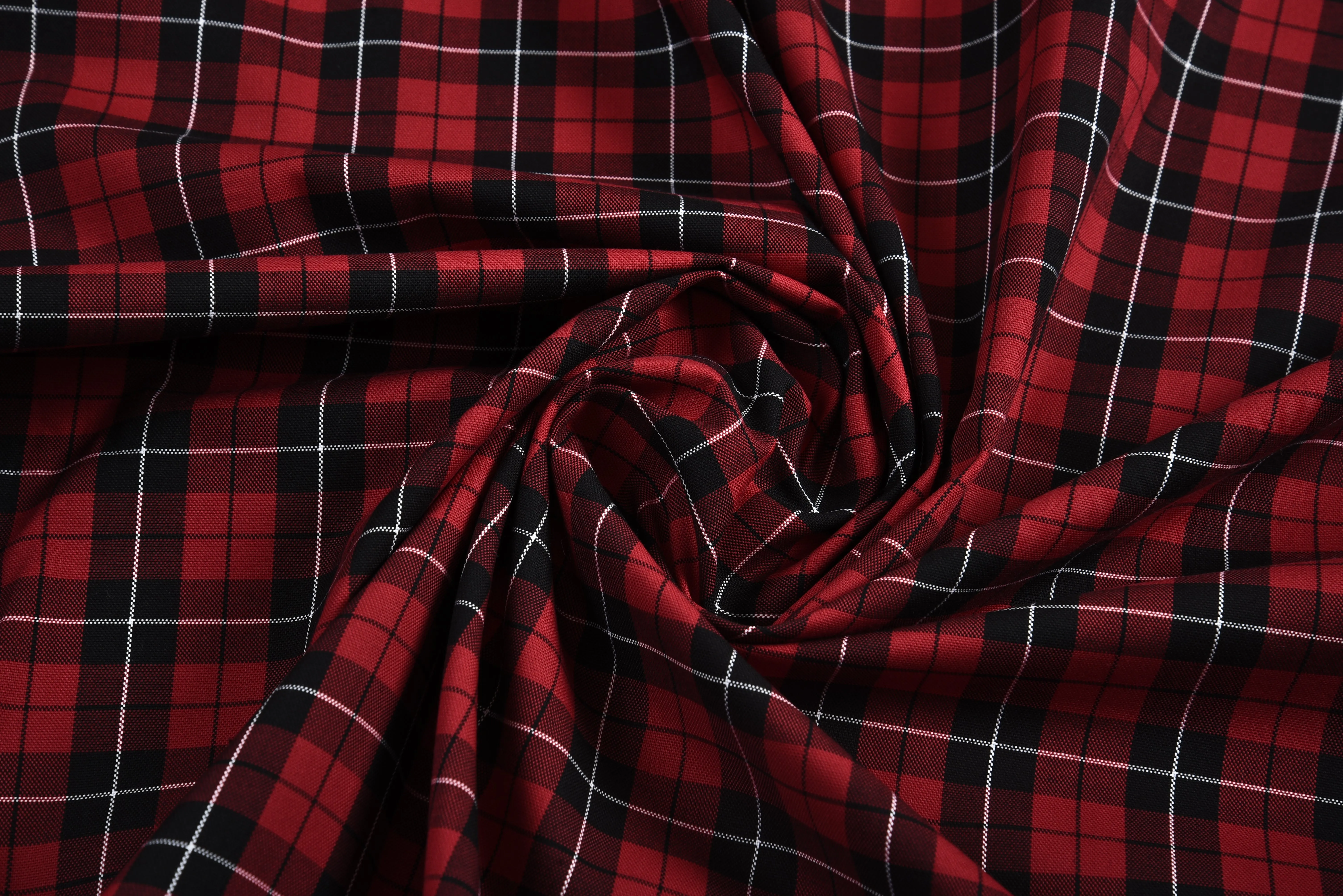 Red Black Tattersall Checks Shirt