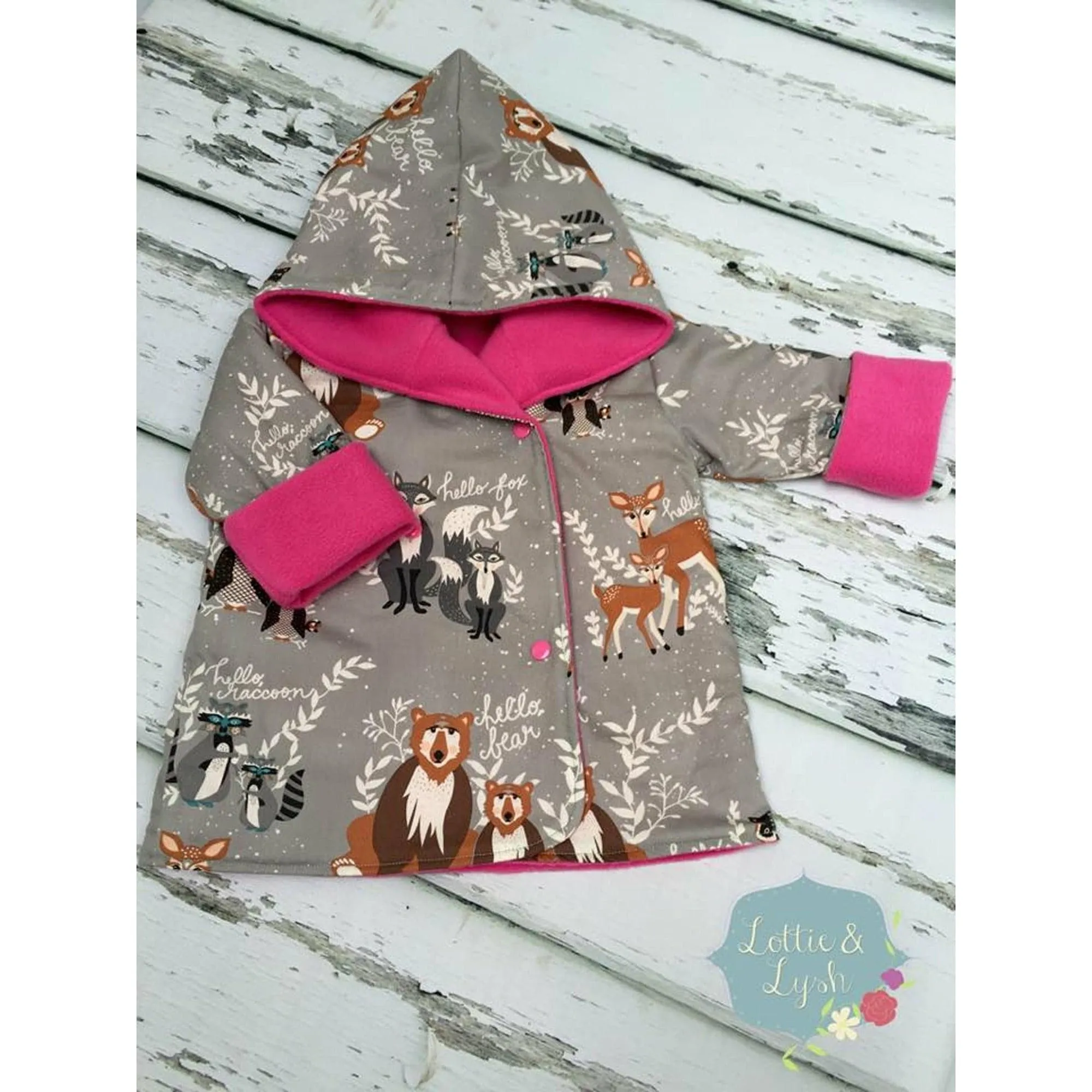 Reversible Baby & Toddler Jacket | Hello Bear & Cerise