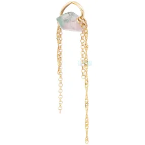 Ring Around the Tourmaline Chain Charm in Gold with Tourmaline