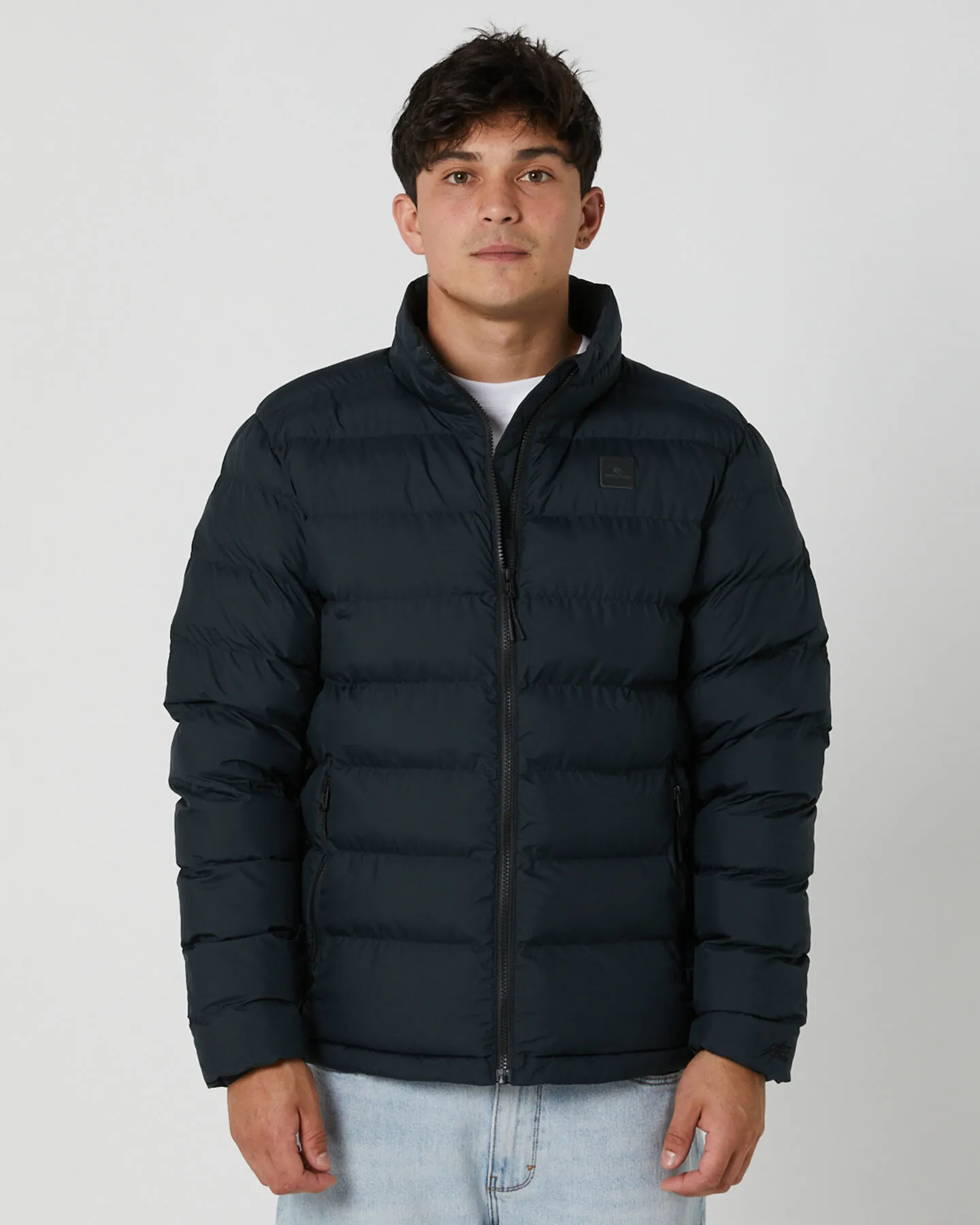 Rip Curl Anti Series Elite Mens  Puffer Crew Jacket - Black | SurfStitch