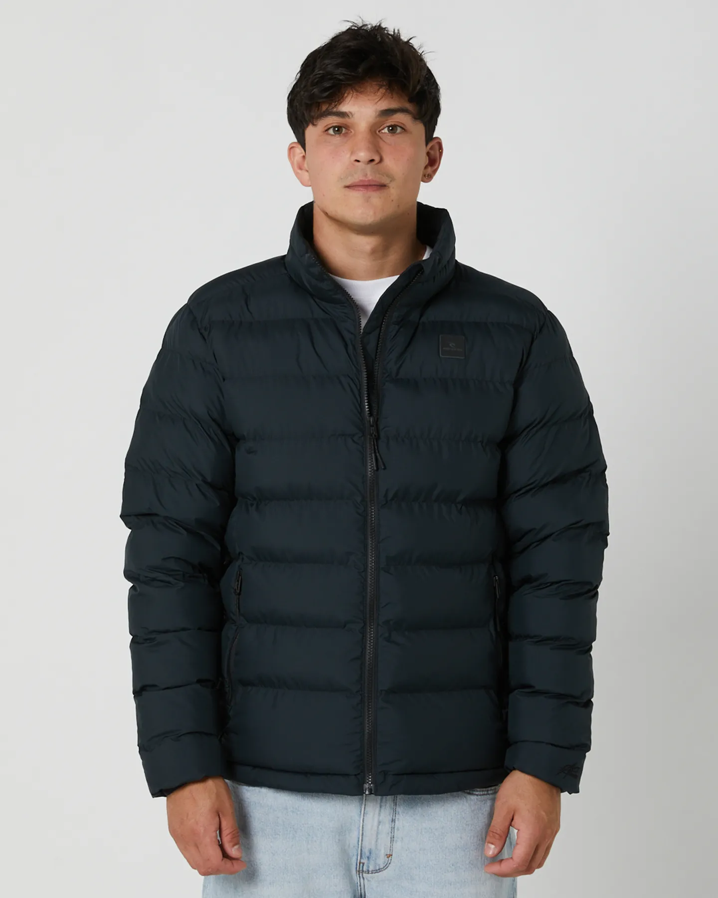 Rip Curl Anti Series Elite Mens  Puffer Crew Jacket - Black | SurfStitch