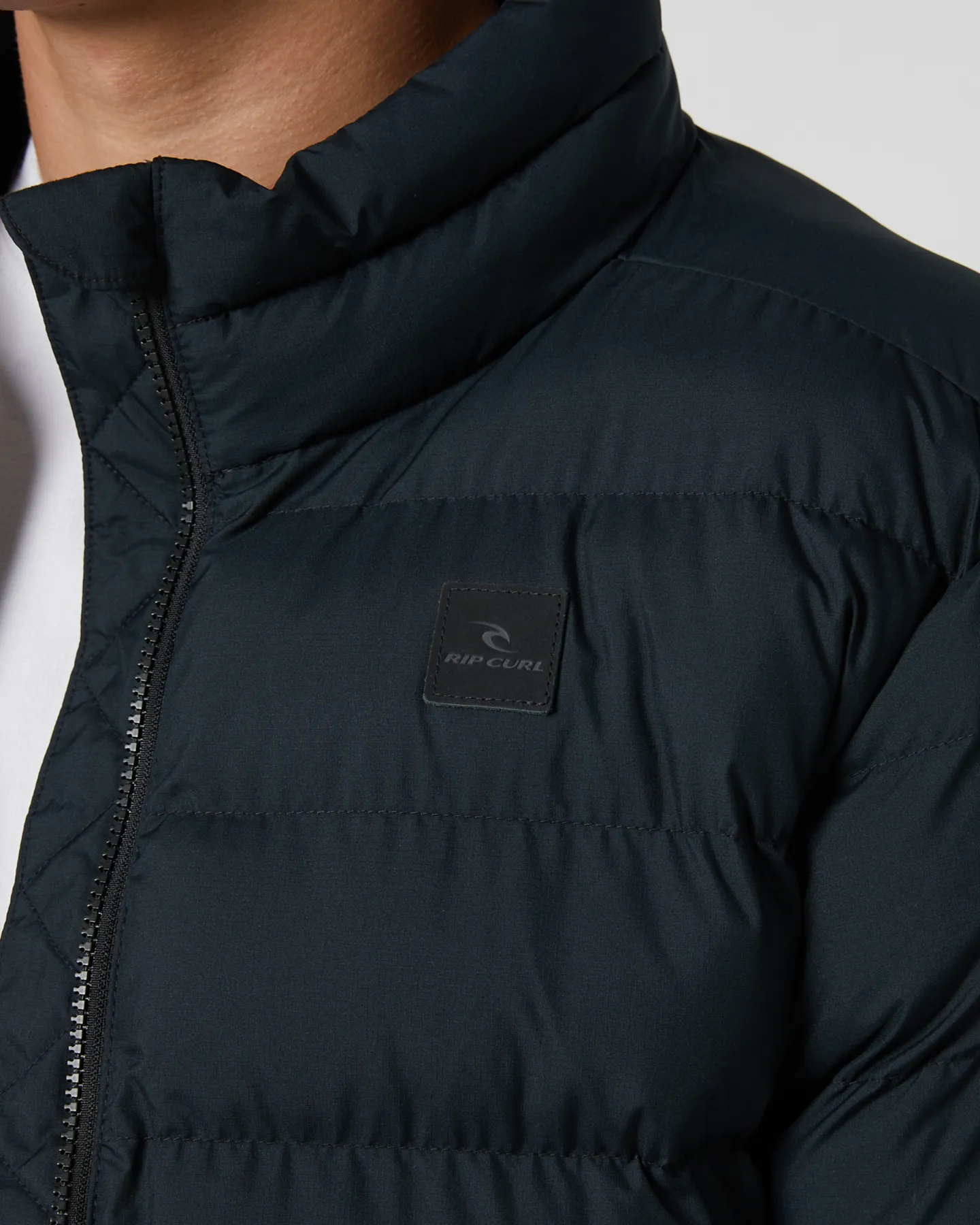 Rip Curl Anti Series Elite Mens  Puffer Crew Jacket - Black | SurfStitch