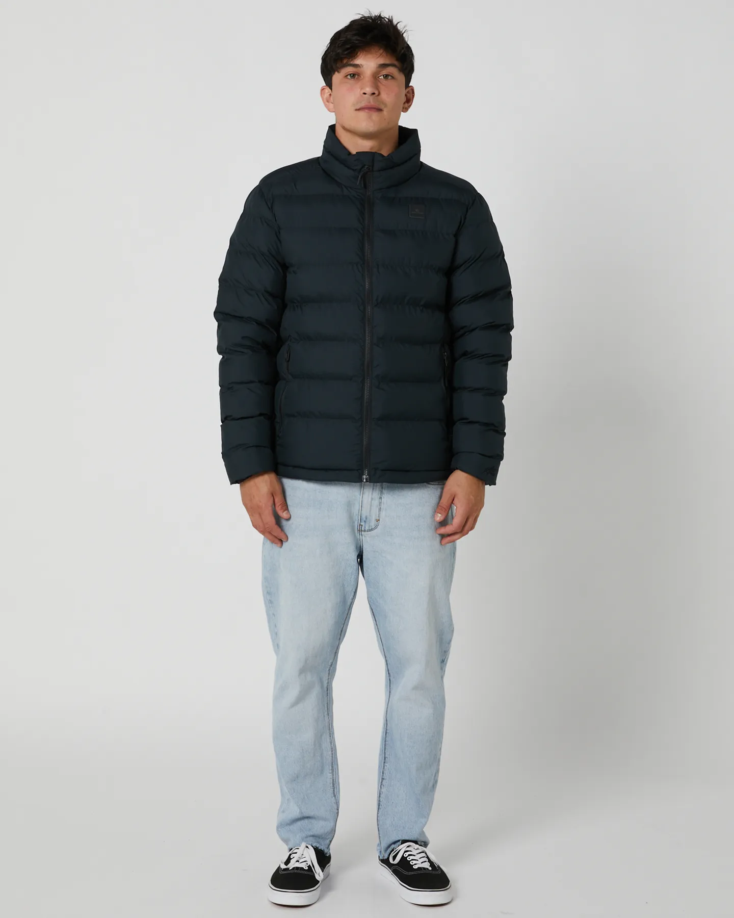 Rip Curl Anti Series Elite Mens  Puffer Crew Jacket - Black | SurfStitch