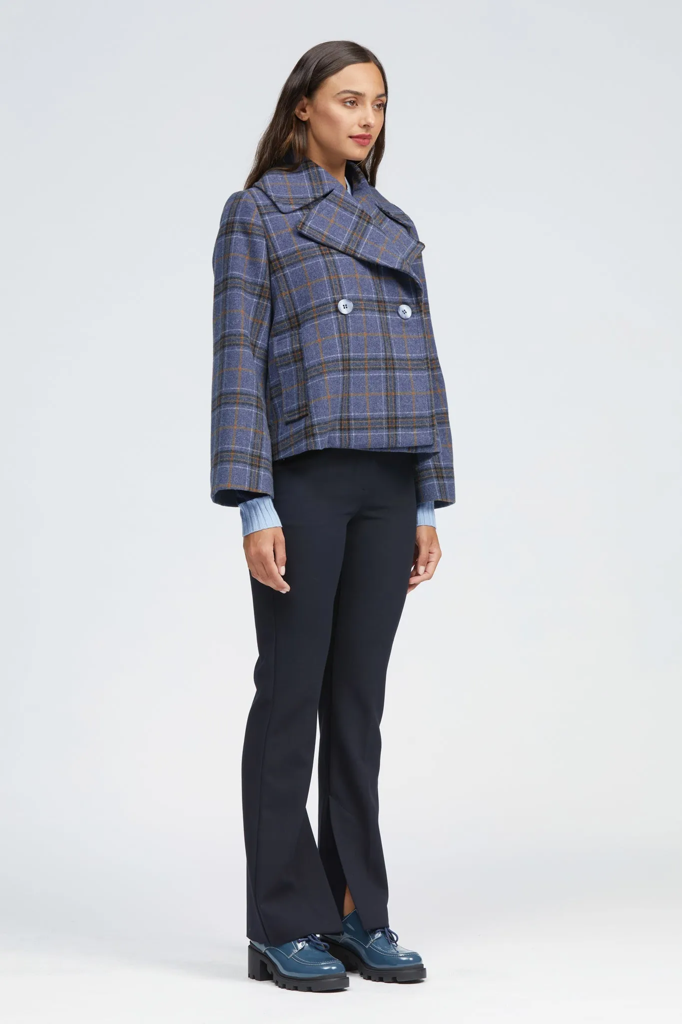 Rr Jacket Blue/Orange Check