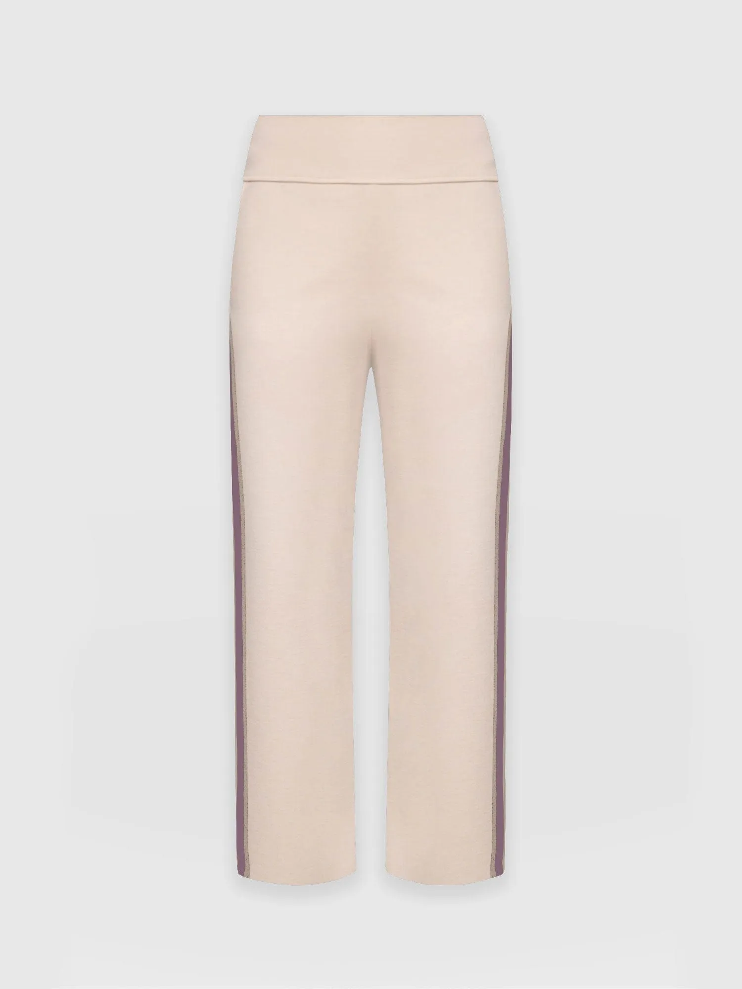 Runway Pant - Light Beige - Gold Lurex Stripe