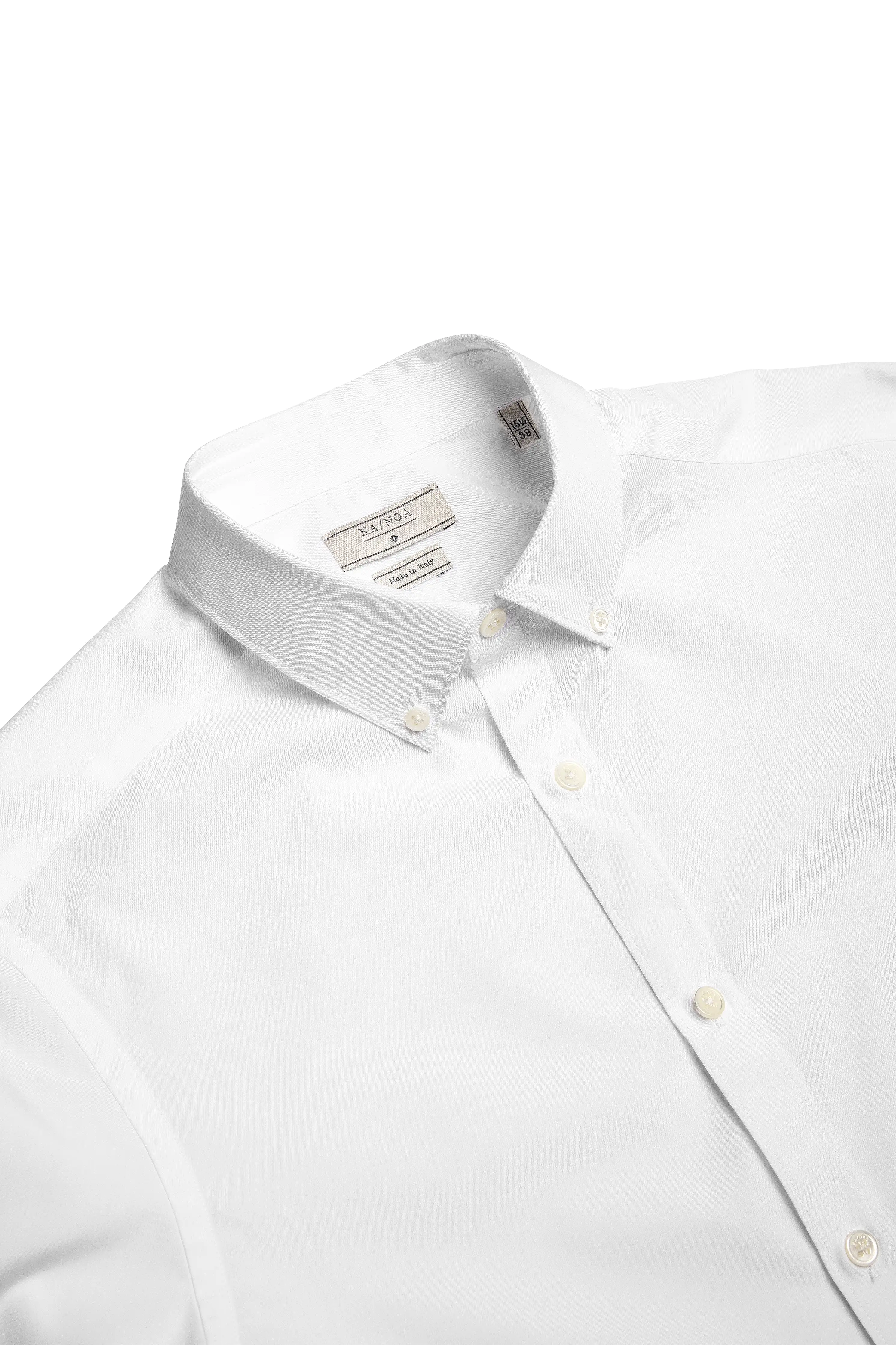 Sandre shirt botton down cotton popeline (ice white)