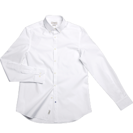 Sandre shirt botton down cotton popeline (ice white)