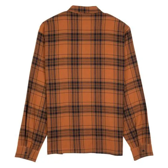 Santa Cruz El Jefe Long Sleeve Mens Shirt - Terracotta Check