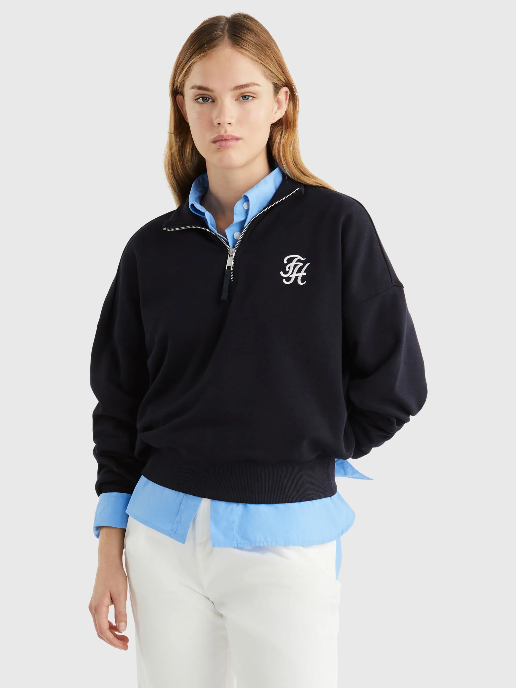 Script 1/2 Zip Sweatshirt | Sweatshirts & Hoodies | Tommy Hilfiger