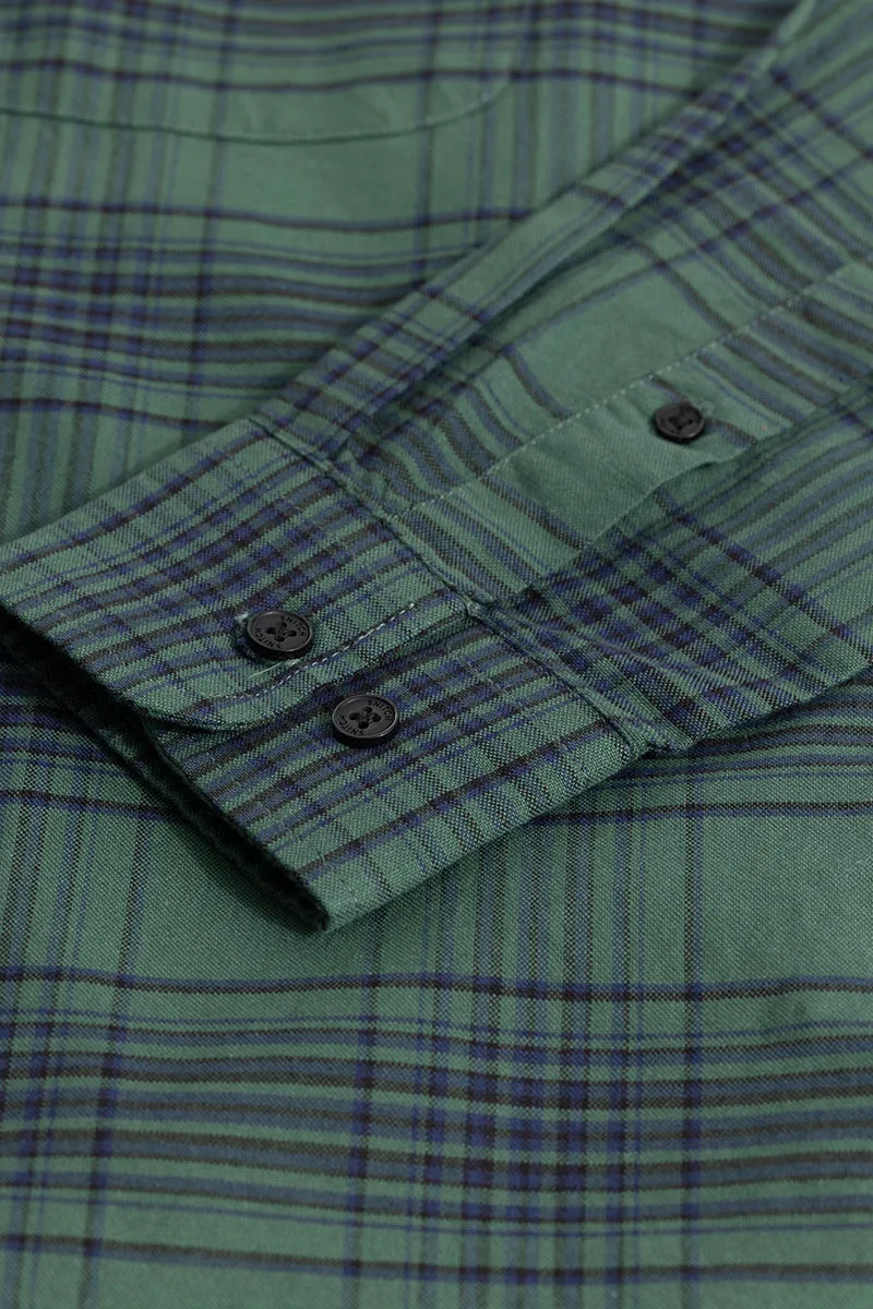 Septet Green Checks Shirt