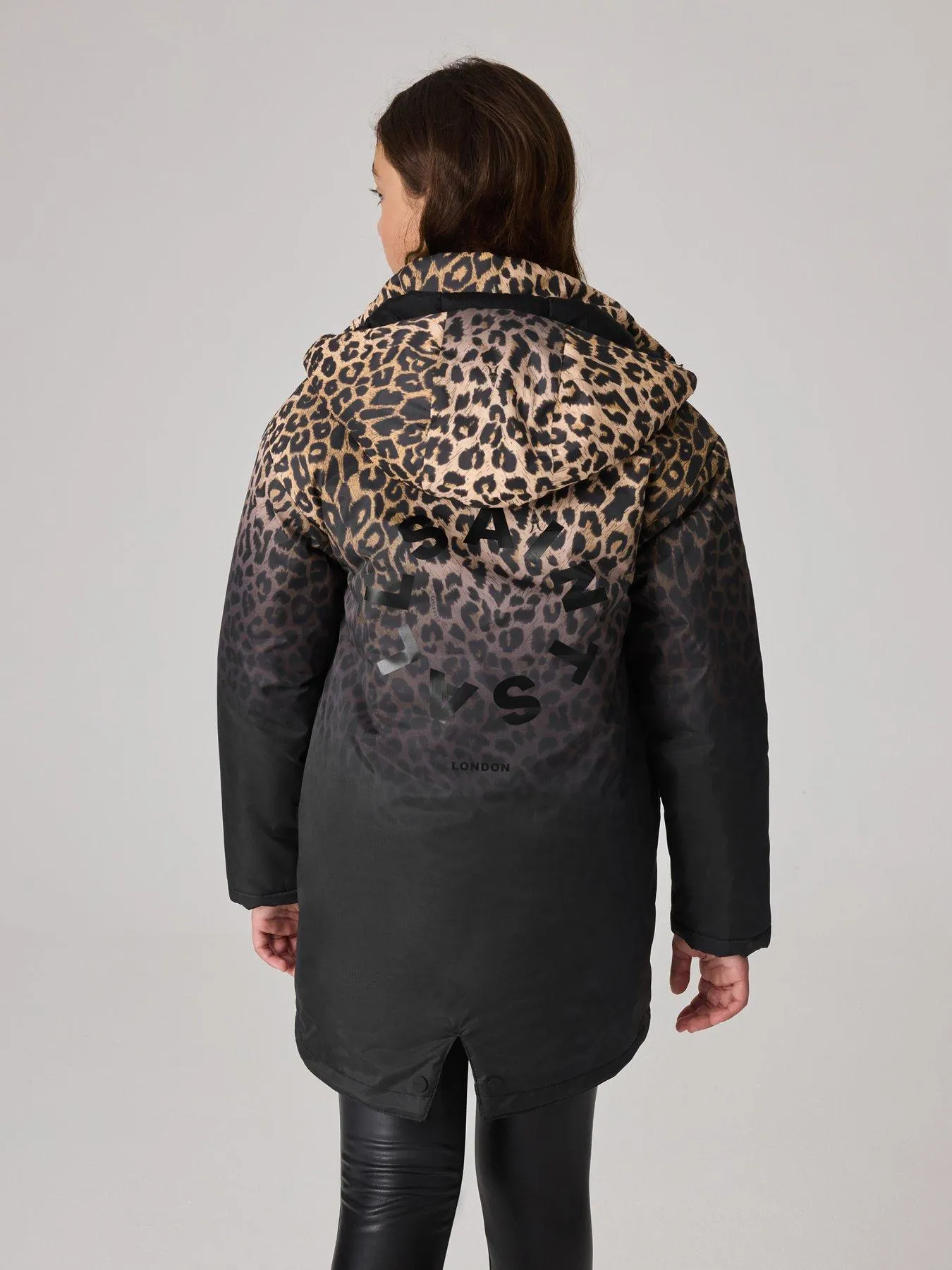 smALLSAINTS Girls Leopard Print Coat