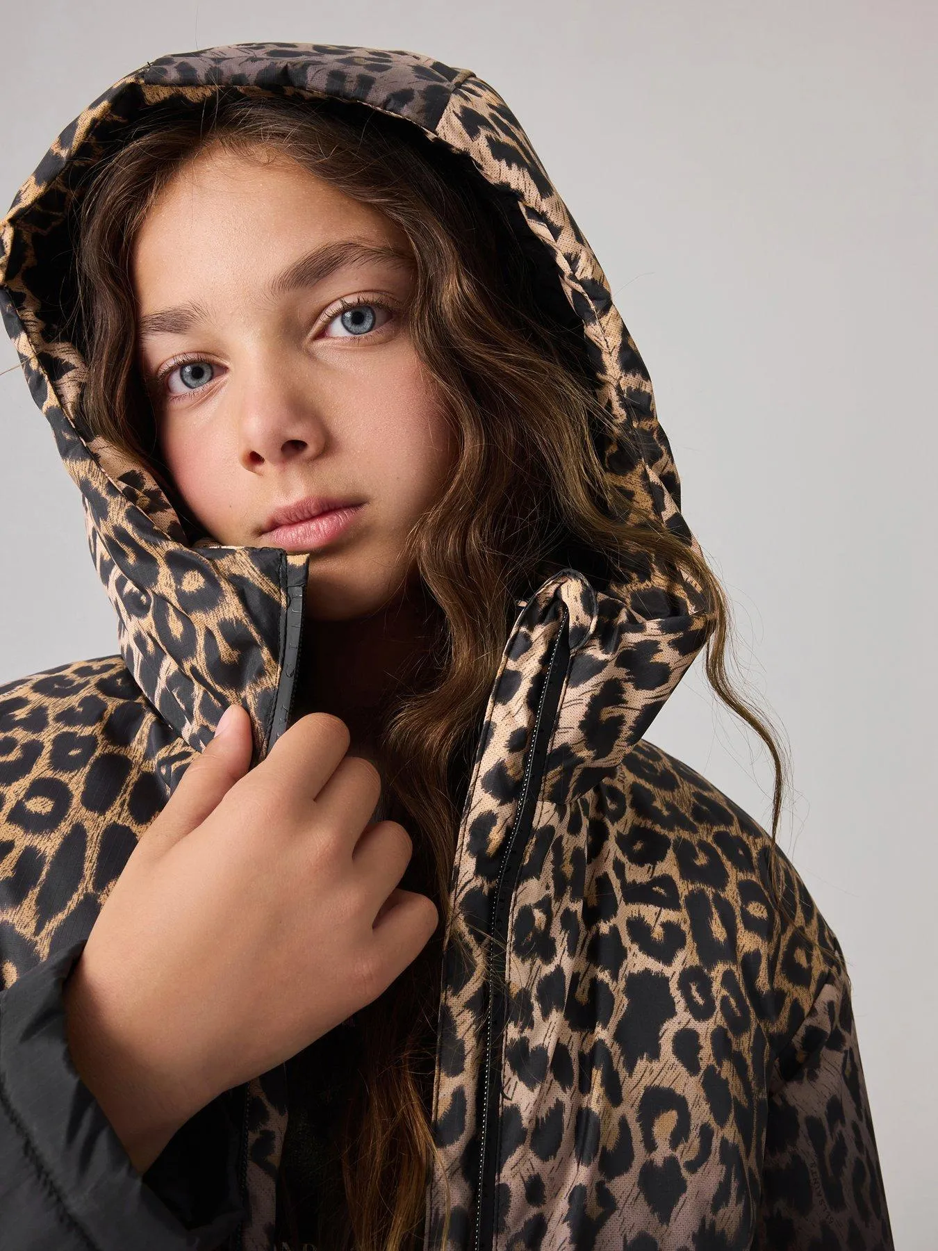 smALLSAINTS Girls Leopard Print Coat