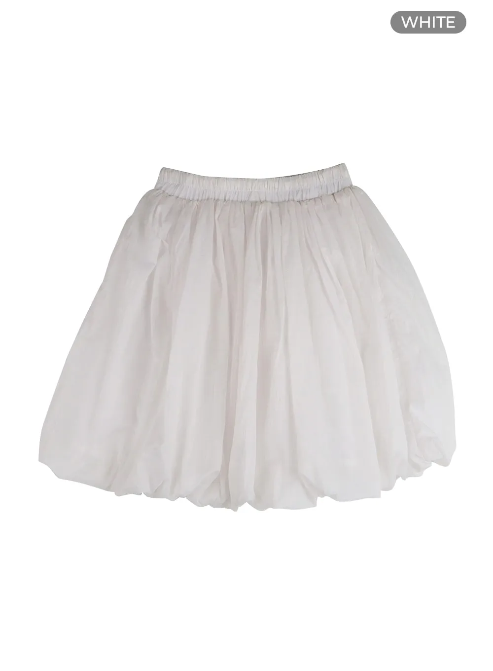 Soft Nylon Bubble Mini Skirt OM405