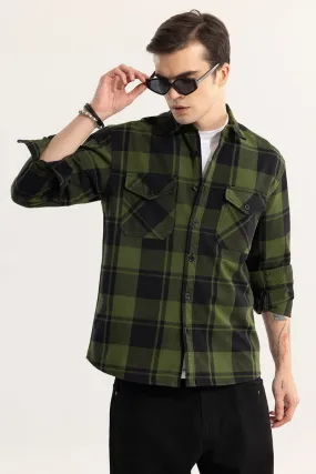 Square Grid Green Checks Shirt