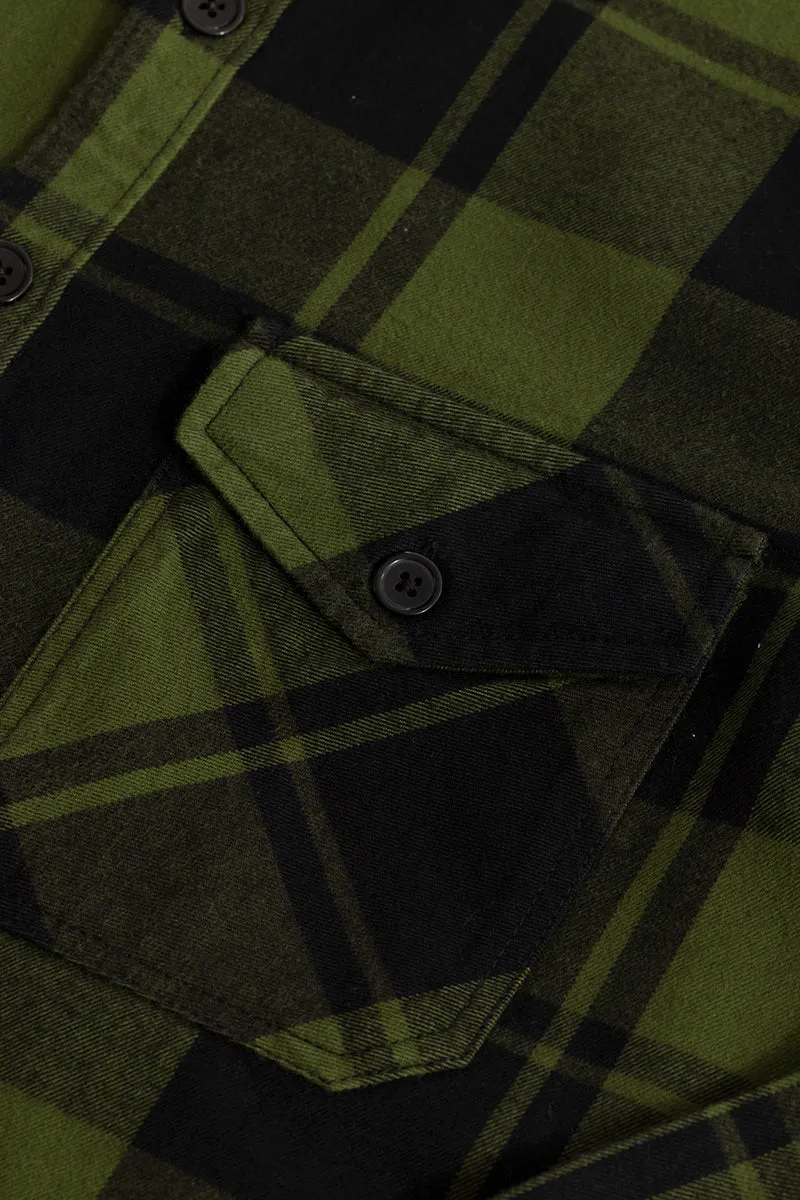 Square Grid Green Checks Shirt