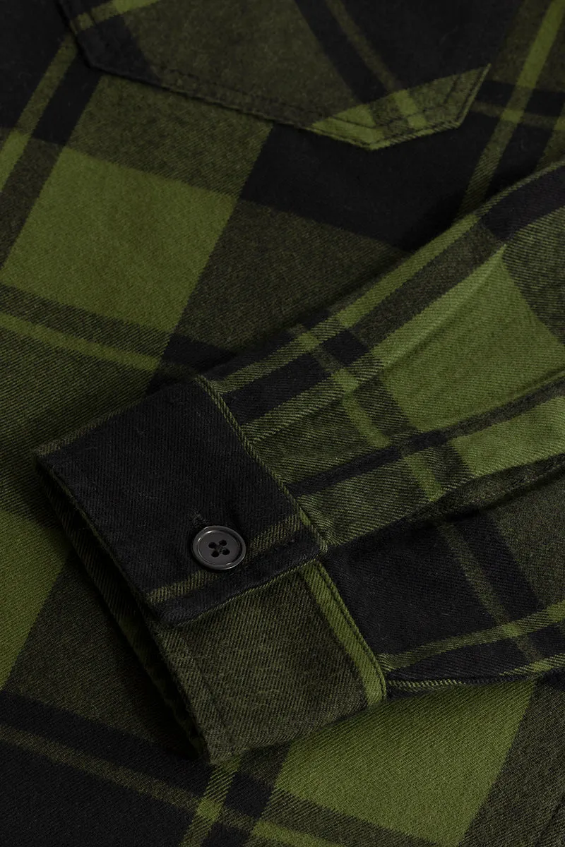 Square Grid Green Checks Shirt