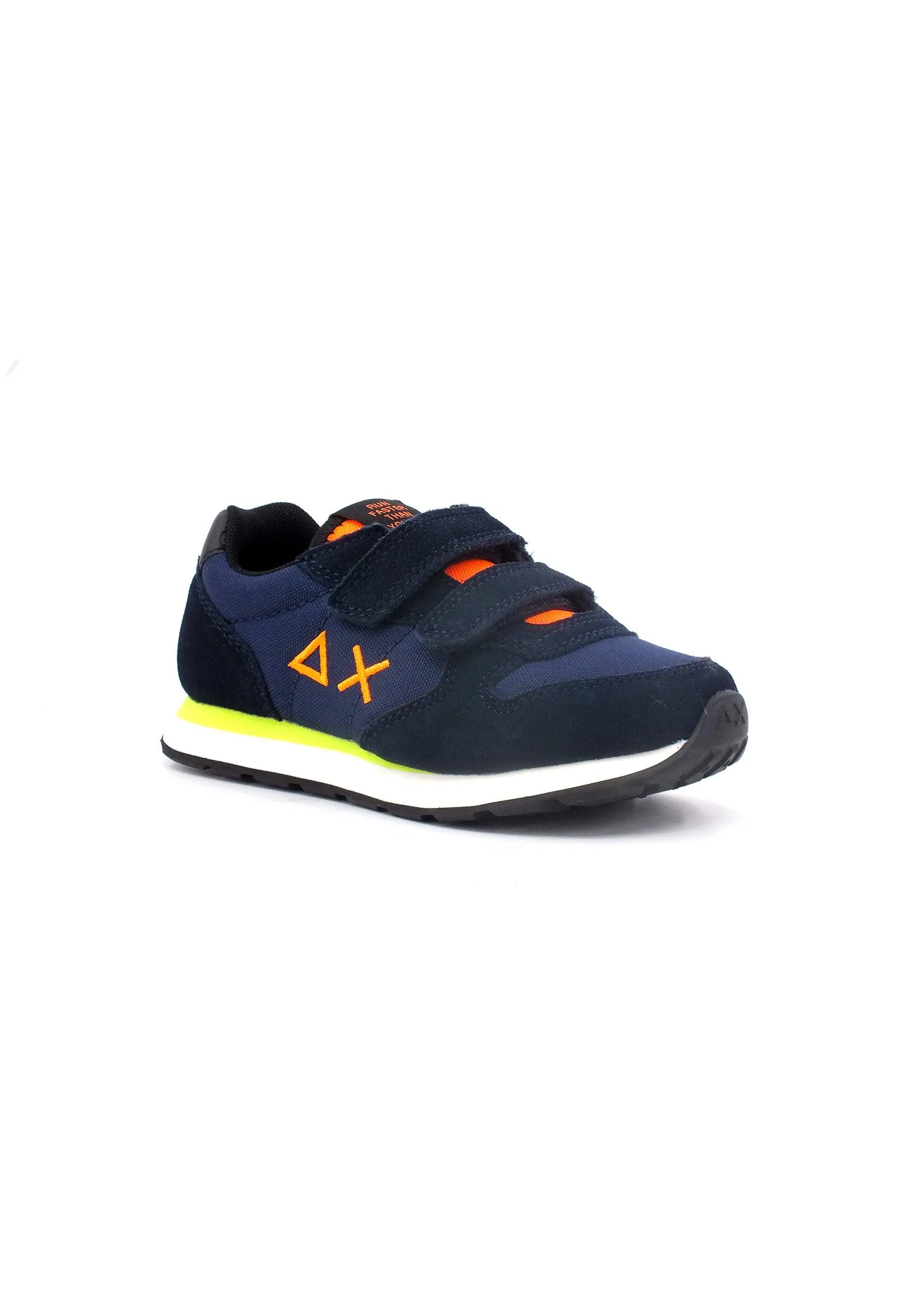 SUN68 Boy's Tom Fluo Sneaker Bimbo Navy Blue Z43302B