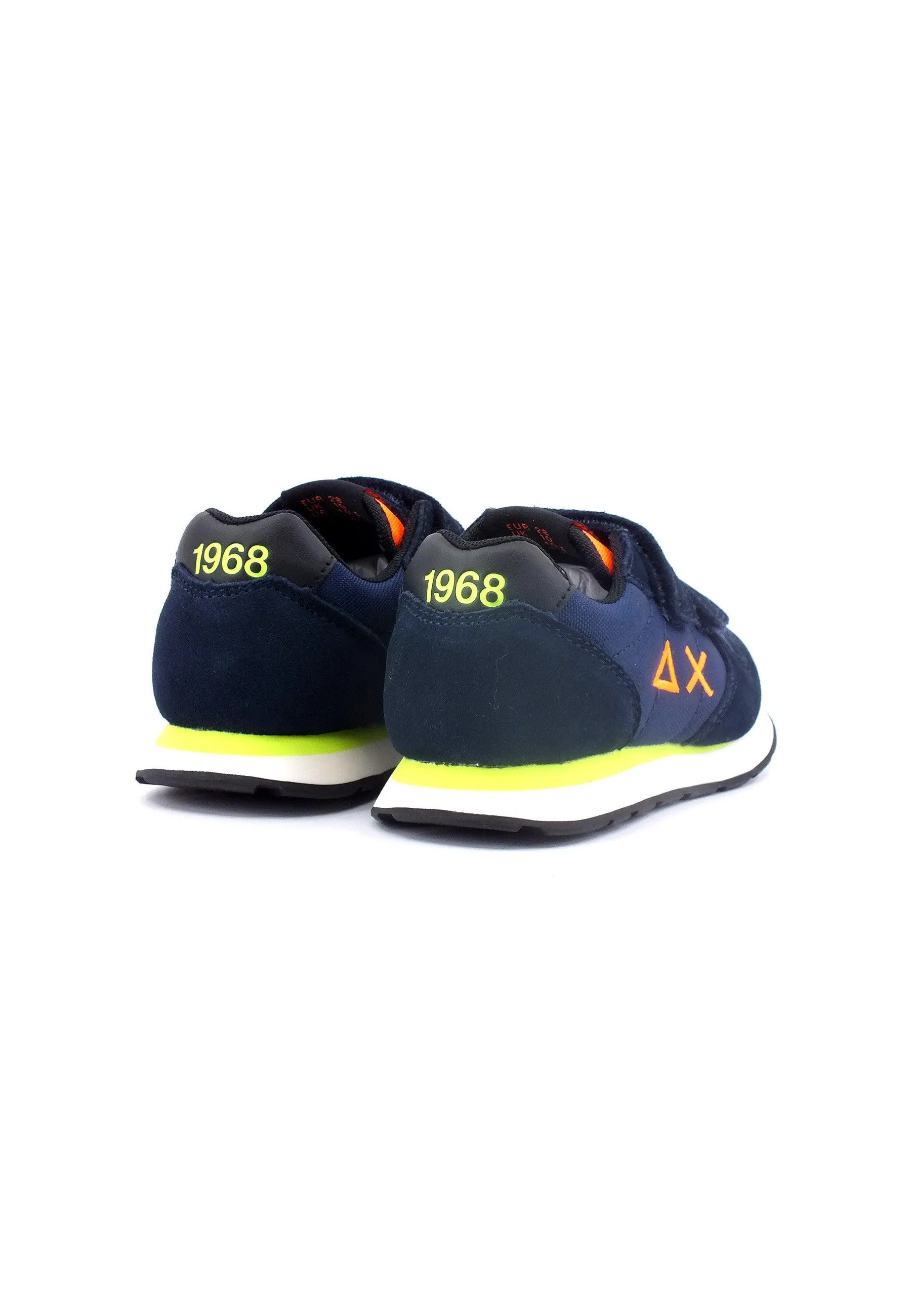 SUN68 Boy's Tom Fluo Sneaker Bimbo Navy Blue Z43302B