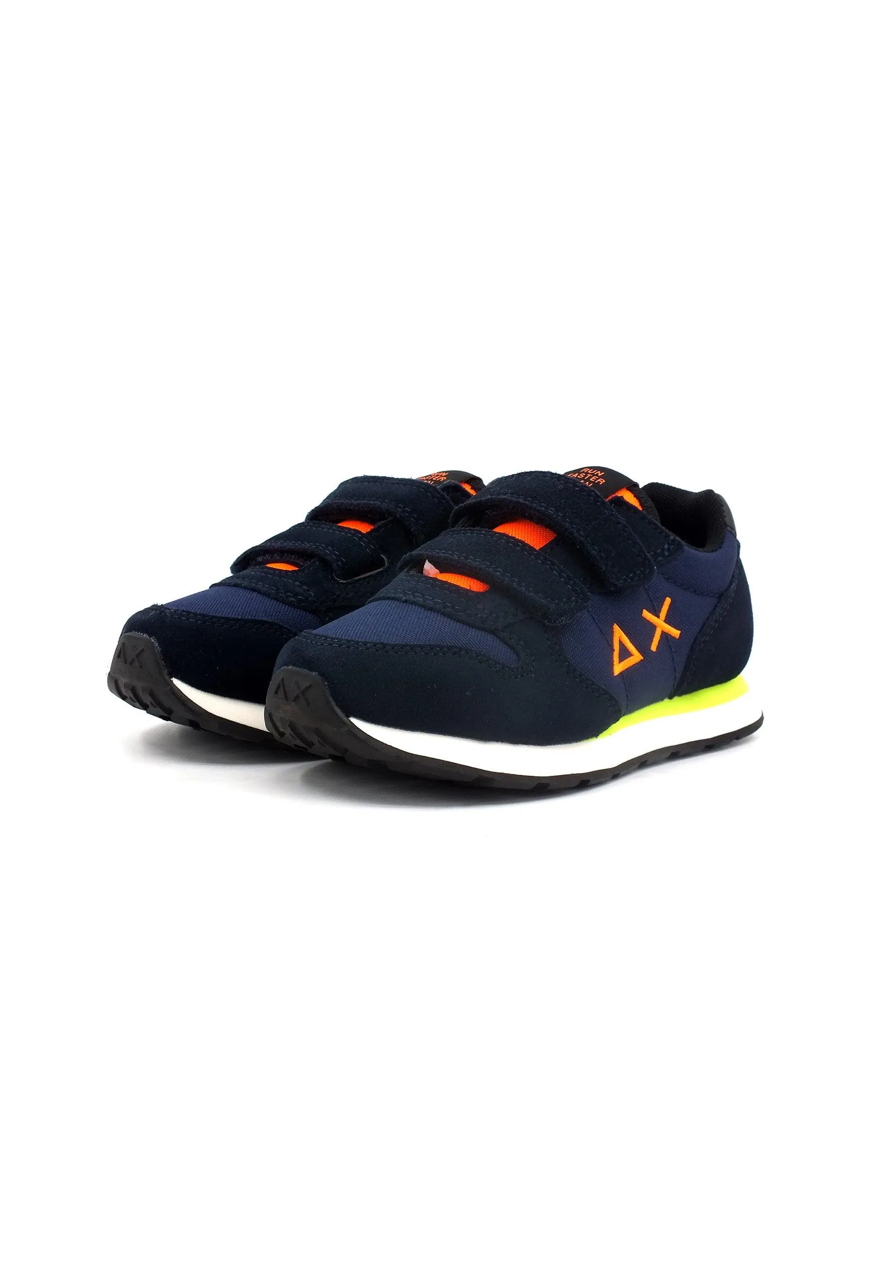 SUN68 Boy's Tom Fluo Sneaker Bimbo Navy Blue Z43302B