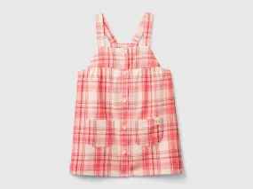 Tartan dungaree dress - Multi-color | Benetton