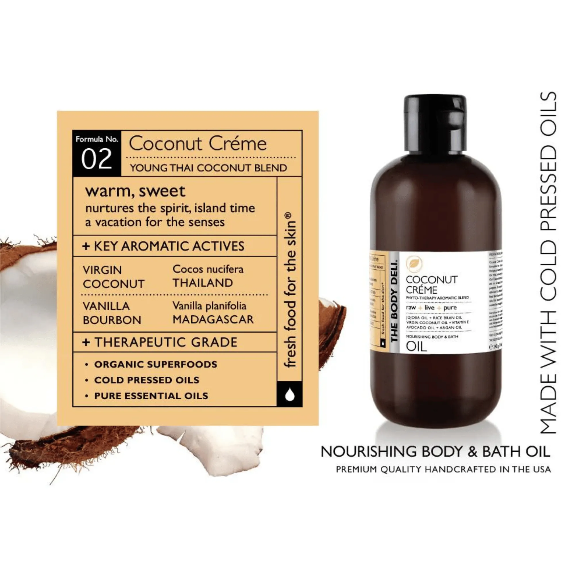 THE BODY DELI Body & Bath Oil in Coconut Créme