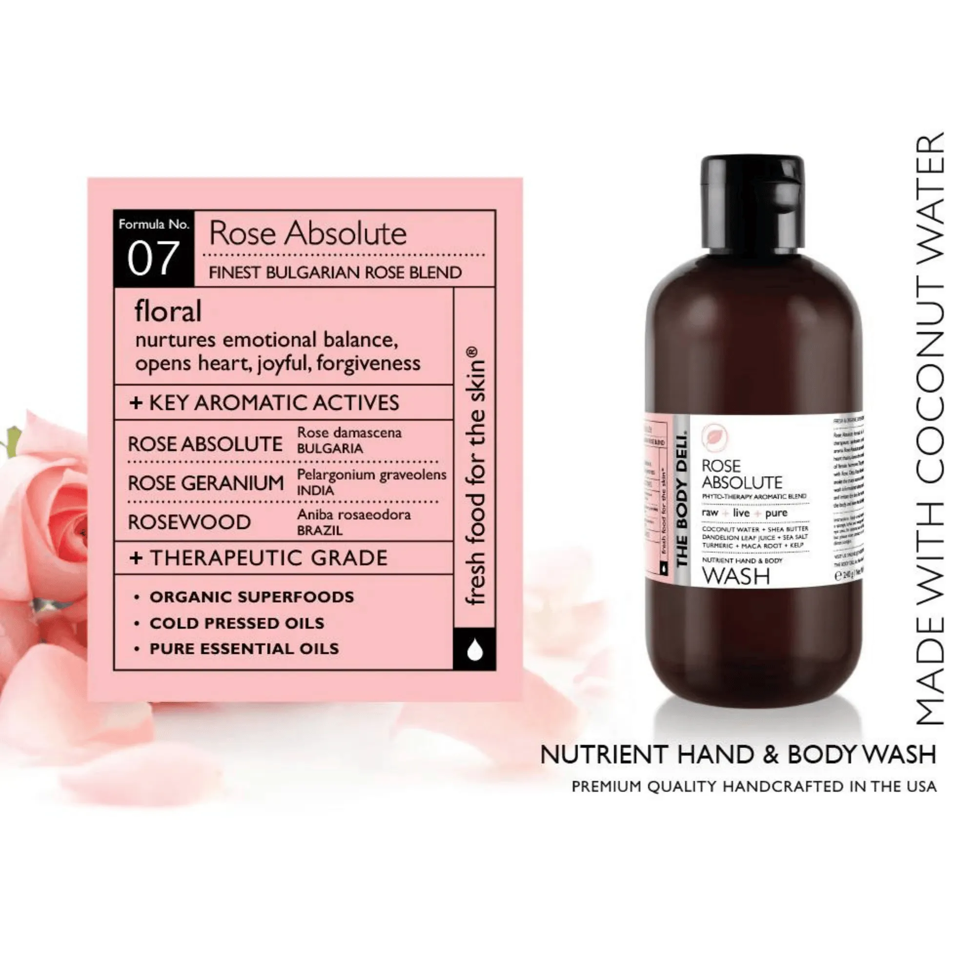 THE BODY DELI Hand & Body Wash in Rose Absolute