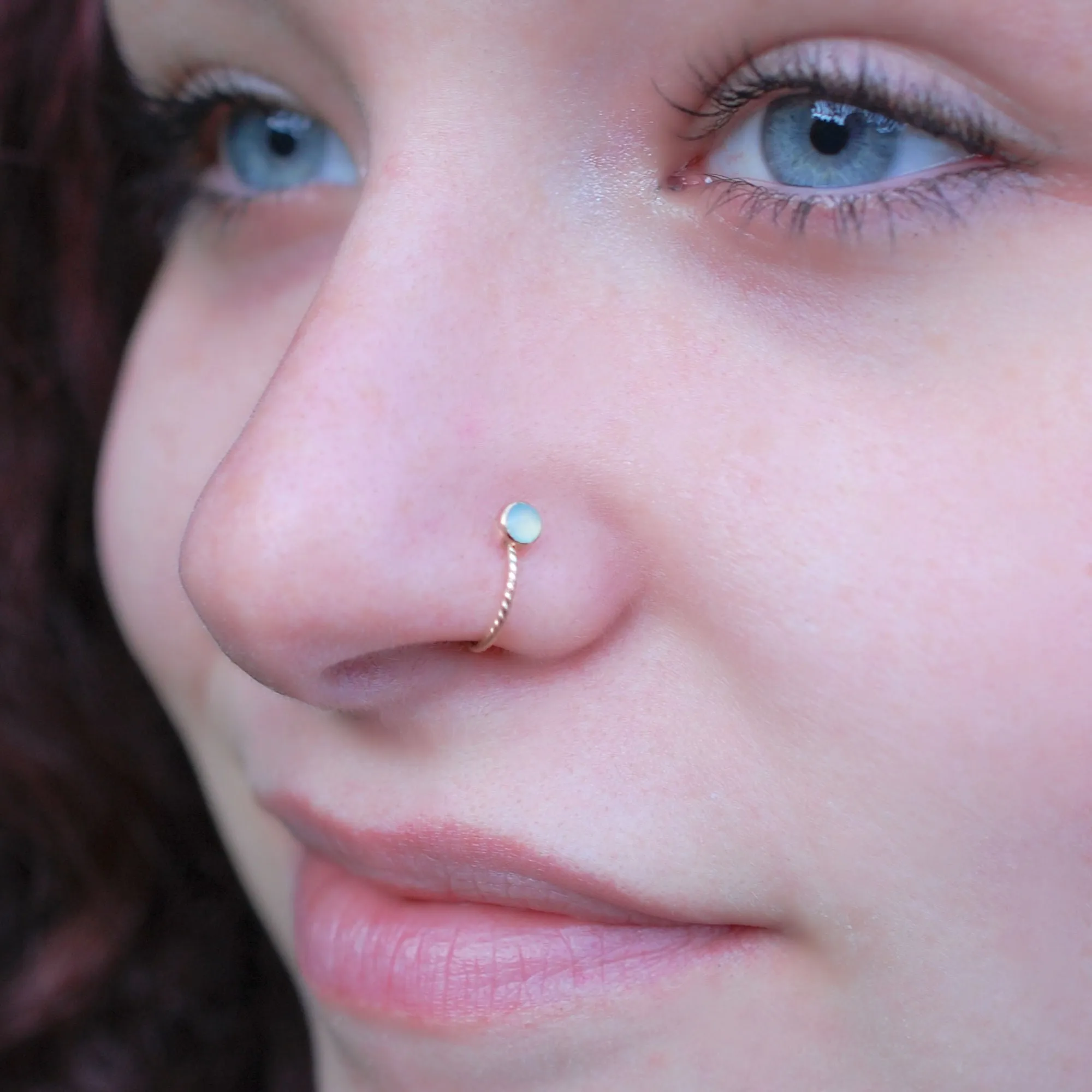 The Enhancer in Gold Twist - Turn Your Stud into a Nose Ring