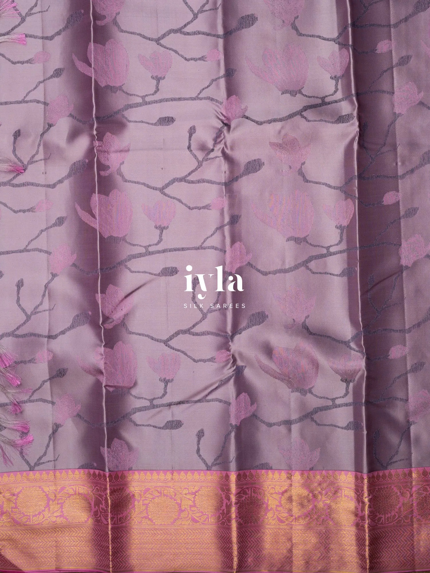 The Magnolia Weave Kanjeevaram in Lilac