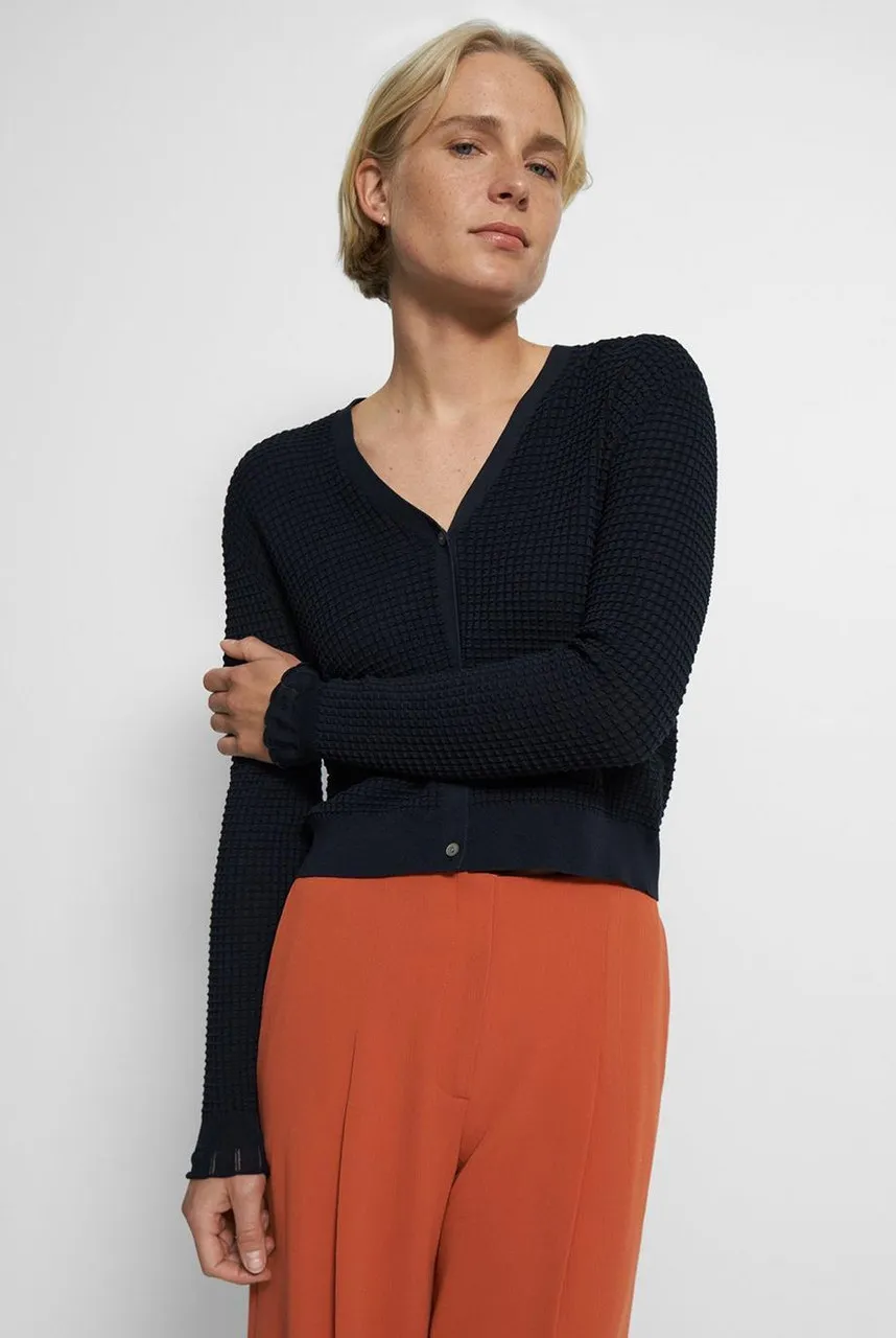 THEORY V-neck cardigan in cotton blend 
                         
                     
                