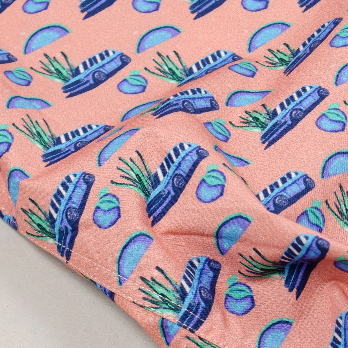 Toka Toka - Ringo Short Sleeve Shirt - Salmon Golf Print