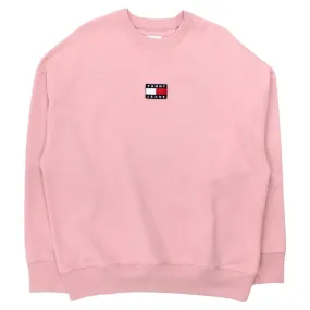 Tommy Jeans Plaster Pink Logo Sweatshirt